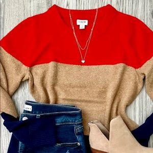 very gently used Jcrew Factory color block sweater size Large